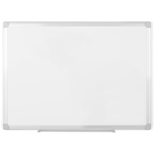 Bi-silque Earth-It Dry Erase Board - 36" (3 ft) Width x 24" (2 ft) Height - White Enamel Surface - Rectangle - Scratch Resistant, Pen Tray - 1 Each