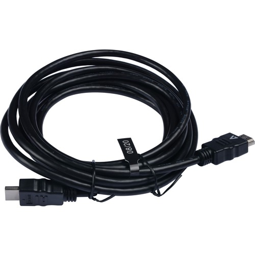 V7 Black Video Cable HDMI Male to HDMI Male 3m 10ft - V7 HDMI 10ft / 3 meters Cable, 4K High Speed HDMI Cable with Ethernet, 4K 30Hz UHD HDMI Cord M/M, 4K HDMI 1.4 Video/Display Cable, Black - 10.0ft/3m HDMI 1.4 Cable with Ethernet supports 4K (3840x2160p
