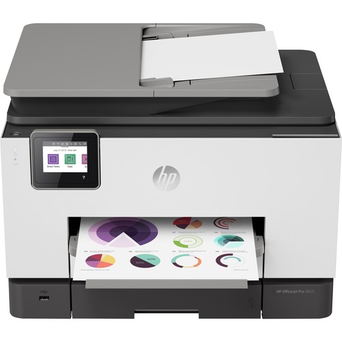 HP Officejet Pro 9025 Inkjet Multifunction Printer-Color-Copier/Fax/Scanner-39 ppm Mono/39 ppm Color Print-4800x1200 dpi Print-Automatic Duplex Print-30000 Pages-500 sheets Input-1200 dpi Optical Scan-Color Fax-Wireless LAN - Copier/Fax/Printer/Scanner - 