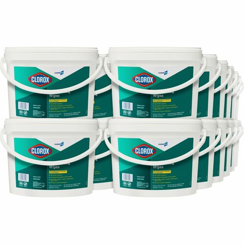 CloroxPro™ Disinfecting Wipes - Ready-To-Use - Fresh Scent - 700 / Bucket - 24 / Bundle - Pre-moistened, Anti-bacterial, Textured - White