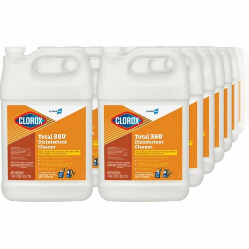 CloroxPro Total 360 Disinfectant Cleaner - 128 fl oz (4 quart) - 72 / Bundle - Translucent