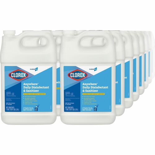 CloroxPro™ Anywhere Daily Disinfectant and Sanitizing Bottle - 128 fl oz (4 quart) - 72 / Bundle - Disinfectant, pH Balanced - Translucent