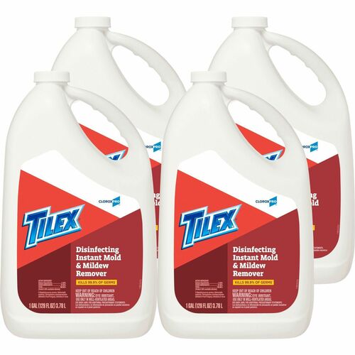 CloroxPro™ Tilex Disinfecting Instant Mold and Mildew Remover Refill - 128 fl oz (4 quart) - Scrub-free - Clear - 108 / Pallet