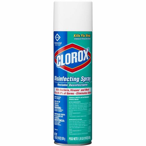 Clorox Commercial Solutions Disinfecting Aerosol Spray - 19 fl oz (0.6 quart) - Fresh Scent - 864 / Pallet - Bleach-free, Deodorize, Antibacterial, Disinfectant
