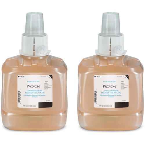 Provon LTX-12 Antimicrobial Foam Handwash - 40.6 fl oz (1200 mL) - Pump Bottle Dispenser - Kill Germs - Hand - Beige - Fragrance-free, Dye-free - 2 / 