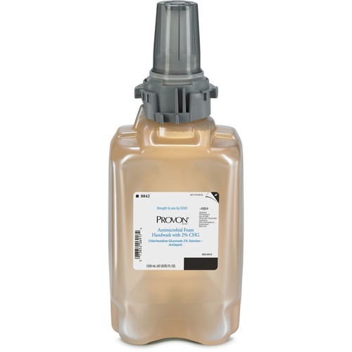 Provon ADX-12 Antimicrobial Foam Handwash - 42.3 fl oz (1250 mL) - Pump Bottle Dispenser - Kill Germs - Hand - Beige - Fragrance-free, Dye-free - 3 / 