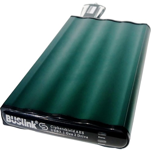 Buslink CipherShield DSE-7T6SDU31G2 7.68 TB Solid State Drive - External - USB 3.1 - 256-bit Encryption Standard