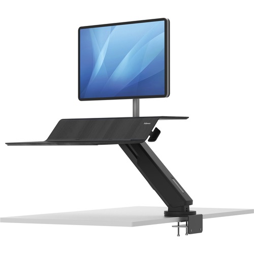 Fellowes Lotus™ RT Sit-Stand Workstation Black Single - 1 Display(s) Supported - 1 Each