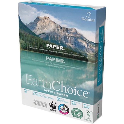 Domtar EarthChoice Copy & Multipurpose Paper - White - 92 Brightness - 88% Opacity - 11" x 17" - 20 lb Basis Weight - Smooth, Opaque - 500 / Carton - Acid-free, Elemental Chlorine-free