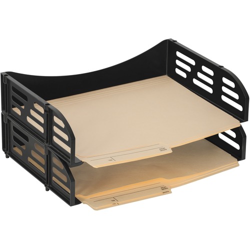 Merangue Desk Tray - Desktop - Black - 2 / Pack