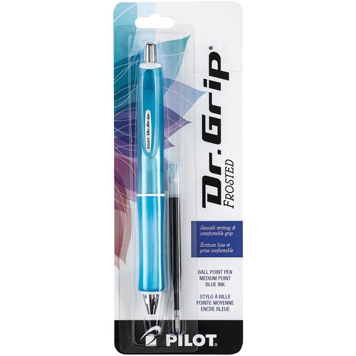 Dr. Grip Gel Pen - Medium Pen Point - Refillable - Retractable - Blue - Blue Barrel - 1 Each