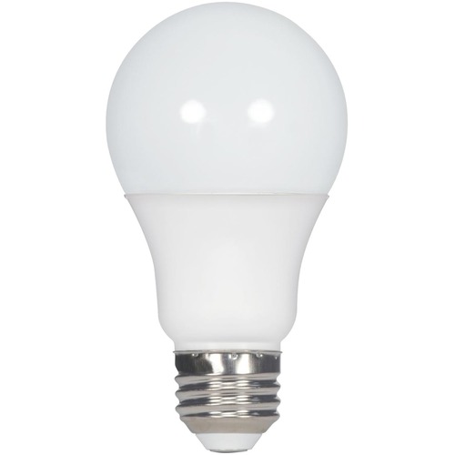 Satco LED Light Bulb - 11.50 W - 75 W Incandescent Equivalent Wattage - 120 V AC - 1100 lm - A19 Size - Frosted - Natural Light Light Color - E26 Base - 15000 Hour - 8540.3°F (4726.8°C) Color Temperature - 80 CRI - 220° Beam Angle - 4 / Pack