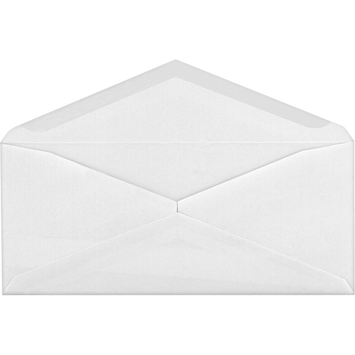 Supremex SPX00671-V-Flap Envelope - #10 - 9 1/2" Width x 4 1/8" Length - 24 lb - Gummed - 500 / Box - White Wove - Business Envelopes - SPX3800440FSCNL