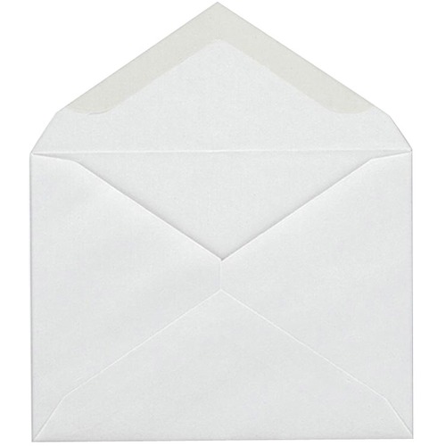 Supremex SPX01201-Invitation Envelopes - Stationery - #5 - 24 lb - V-shaped Flap - 100 / Pack - White