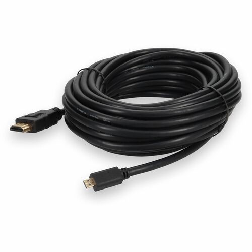 AddOn HDMI Micro HDMI A V Cable 25 ft HDMI Micro HDMI A V Cable for Audio Video Device First End 1 x HDMI 1.4 Digital Audio Video Male Second End 1 x Micro