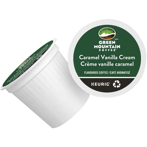 Green Mountain Coffee Coffee K-Cup - Compatible with Keurig Brewer - Caramel Vanilla Cream - Light - 24 / Box