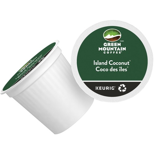 Green Mountain Coffee Coffee K-Cup - Compatible with Keurig Brewer - Island Coconut - Light - 24 / Box