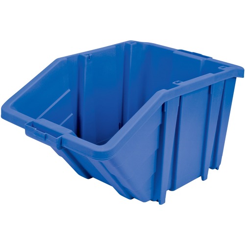 KLETON Jumbo Plastic Container, Blue - External Dimensions: 15.5" Width x 25" Depth x 13" Height - 200 lb - Stackable - Plastic - Blue - 1 Each