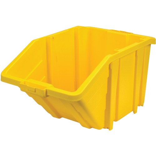 KLETON Jumbo Plastic Container, Yellow - External Dimensions: 15.5" Width x 25" Depth x 13" Height - 200 lb - Stackable - Yellow - 1 Each - Storage Boxes & Containers - KLTCF330