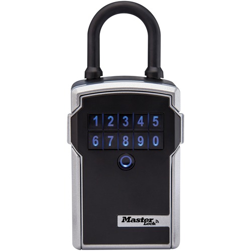 Master Bluetooth Portable Lock Box with Personal-Use Software - Electronic Lock - for Key, Access Card - Overall Size 8.4" x 3.3" - Silver, Black
