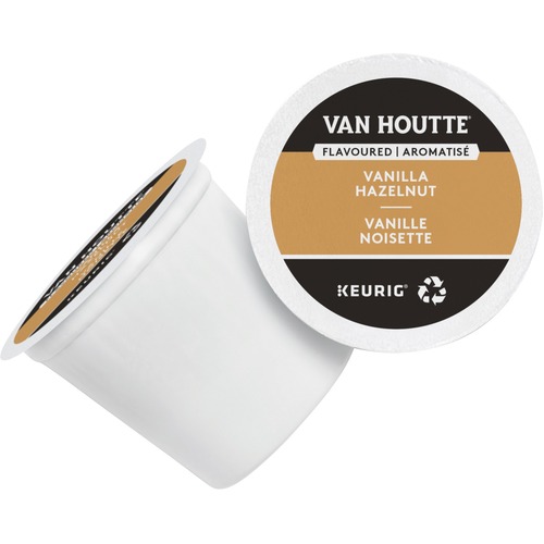 Van Houtte Coffee K-Cup - Compatible with Keurig Brewer - Vanilla Hazelnut - Light - 24 / Box