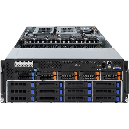 Gigabyte G481-HA0 Barebone System - 4U Rack-mountable - Socket P LGA-3647 - 2 x Processor Support - Intel C621 Express Chip - 128 GB DDR4 SDRAM DDR4-2933/PC4-23466 Maximum RAM Support - 24.0 Total Memory Slots - Serial ATA/600 RAID Supported, 12Gb/s SAS C