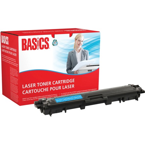 Basics® Remanufactured Laser Cartridge High Yield (Brother #TN225C) Cyan - Laser - High Yield - 2200 Pages