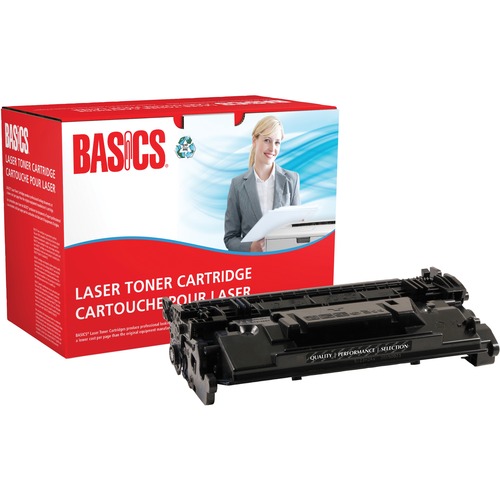 Basics Remanufactured Toner Cartridge - Alternative for HP 87A - Black - Laser
