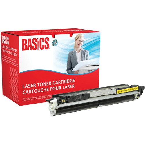 Basics® Remanufactured Laser Cartridge (HP LaserJet 130A) Yellow - Laser - 1300 Pages