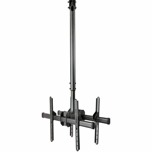 StarTech.com Dual TV Ceiling Mount, Back-to-Back Hanging Dual Screen VESA Pole Mount for 32"-75" TVs - Height Adjustable Telescopic Pole - Adjustable back-to-back dual TV ceiling mount w/ telescopic pole for large VESA mount displays/curved TVs up to 75in