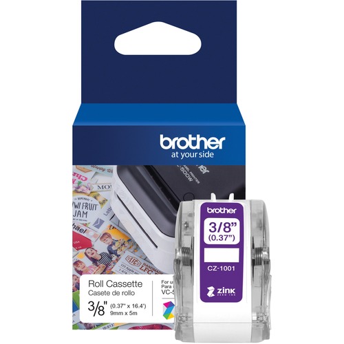 Brother Multipurpose Label - 3/8" Width - Zero Ink (ZINK) - Water Resistant - 1 Each