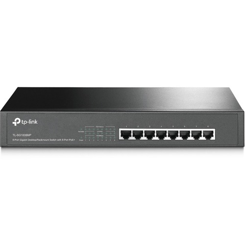TP-Link TL-SG1008MP - 8-Port Gigabit PoE Switch - Limited Lifetime Protection - 8 PoE+ Ports @153W - Rackmount - Plug & Play - Sturdy Metal - Shielded Ports - Overload Protection w/ Port Priority