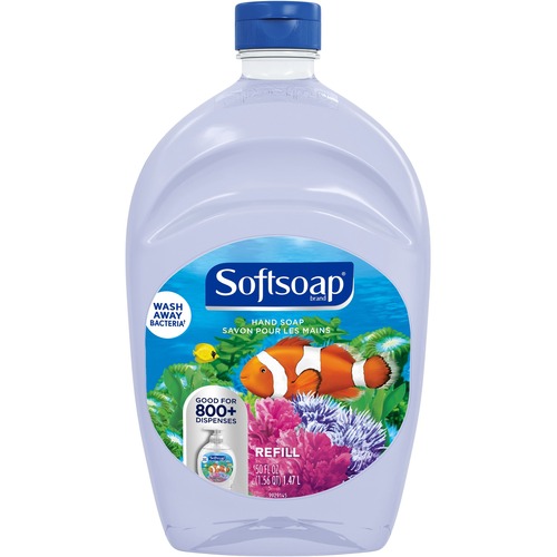 Softsoap Aquarium Soap Refill - Fresh Scent - 50 fl oz (1478.7 mL) - Flip Top Bottle Dispenser - Dirt Remover, Bacteria Remover - Hand - Clear - 1 Eac