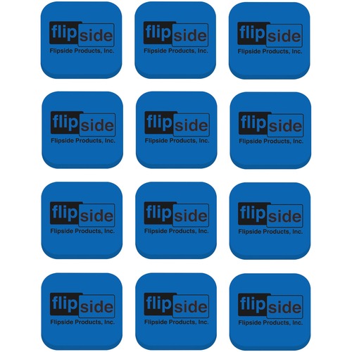 Flipside Magnetic Whiteboard Student Erasers - Blue - Square - EVA Foam - 2" Width x 2" Height x - 2" Length - 12 / Set - Magnetic