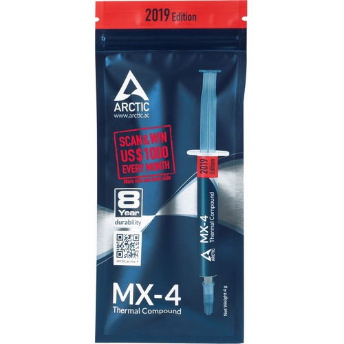 Arctic Cooling MX-4 Thermal Compound (2019 Edition) - Syringe - Electrically Non-conductive, Non-capacitive - Carbon Compound