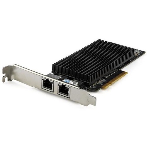 StarTech.com Dual Port 10G PCIe Network Adapter Card - Tehuti TN4010 10GBASE-T PCI Express 10GbE Multi Gigabit Ethernet 5 Speed NIC 2port - PCIe Network Adapter Card Dual NIC ports Network Interface Card 2x 10 Gbps RJ45 Ports Tehuti TN4010- 10GBASE-T / NB