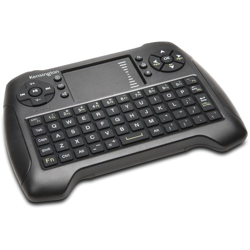Kensington Wireless Handheld Keyboard - Wireless Connectivity - RF - USB Interface - QWERTY Layout - TouchPad - Windows - Black