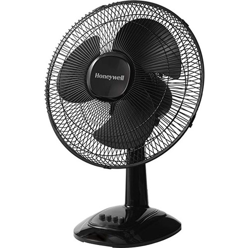 Honeywell 12" Oscillating Table Fan, Black - HTF1220B - 12" Diameter - 3 Speed - Oscillating, Adjustable Tilt Head, Removable Grill - 19.1" Height x 11.5" Width - Black
