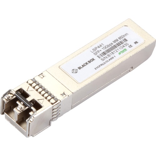 Black Box LSP400 SFP+ Module - For Data Networking, Optical Network - 1 x LC Duplex 10GBase-LX Network - Optical Fiber - Multi-mode - 10 Gigabit Ethernet - 10GBase-X - 10 Gbit/s - 984.25 ft Maximum Distance