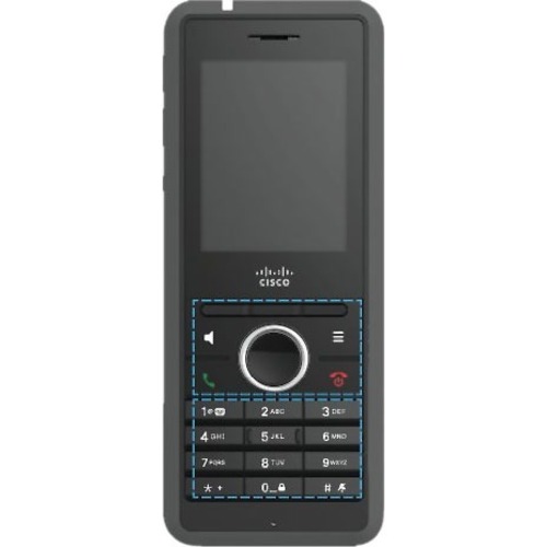Cisco 6825 Handset - Cordless - DECT, Bluetooth - 250 Phone Book/Directory Memory - 2 x Total Number of Phone Lines - 2" Screen Size - Headset Port - 17 Hour Battery Talk Time - Wall Mountable - Charcoal