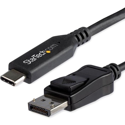 StarTech.com 6ft/1.8m USB C to Displayport 1.4 Cable Adapter - 4K/5K/8K USB Type C to DP 1.4 Monitor Video Converter Cable - HDR/HBR3/DSC - USB-C to DisplayPort 1.4 cable with HDR/DisplayHDR/HBR3/DSC/HDCP 2.2/1.4; 8K 60Hz/4K 120Hz/1080p - USB-C to DP adap