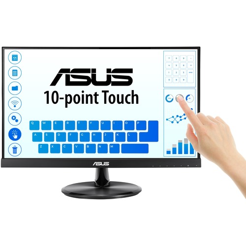 Asus VT229H 21.5" LCD Touchscreen Monitor - 16:9 - 5 ms GTG - 22" (558.80 mm) Class - CapacitiveMulti-touch Screen - 1920 x 1080 - Full HD - 16.7 Million Colors - 250 cd/m² - Maximum - LED Backlight - Speakers - HDMI - USB - VGA - 1 x HDMI In - Black - LCD Monitors - ASUVT229H