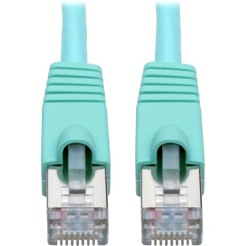 Tripp Lite Cat6a Snagless Shielded STP Patch Cable 10G, PoE, Aqua M/M 1ft - 1 ft Category 6a Network Cable for Network Device, Workstation, Switch, Hub, Patch Panel, Router, Modem, VoIP Device, Surveillance Camera, Server, POS Device - First End: 1 x RJ-4
