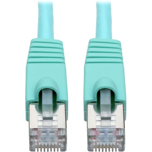 Tripp Lite Cat6a Snagless Shielded STP Patch Cable 10G, PoE, Aqua M/M 3ft - 3 ft Category 6a Network Cable for Network Device, Workstation, Switch, Hub, Patch Panel, Router, Modem, VoIP Device, Surveillance Camera, Server, POS Device - First End: 1 x RJ-4