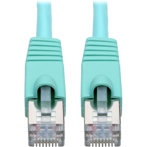 Tripp Lite Cat6a Snagless Shielded STP Patch Cable 10G, PoE, Aqua M/M 7ft - 7 ft Category 6a Network Cable for Network Device, Workstation, Switch, Hub, Patch Panel, Router, Modem, VoIP Device, Surveillance Camera, Server, POS Device - First End: 1 x RJ-4