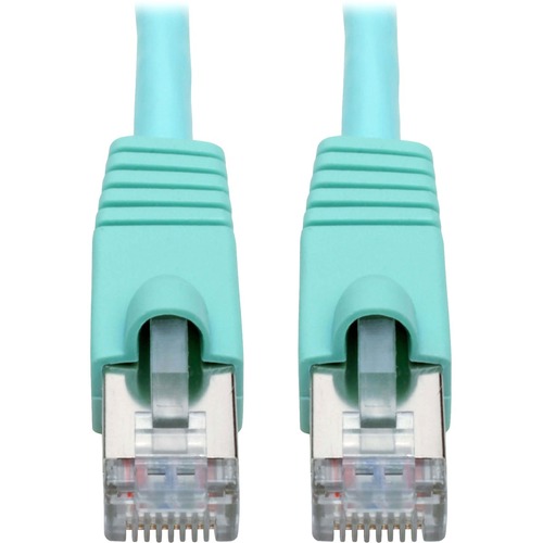 Tripp Lite Cat6a Snagless Shielded STP Patch Cable 10G, PoE, Aqua M/M 10ft - 7 ft Category 6a Network Cable for Network Device, Workstation, Switch, Hub, Patch Panel, Router, Modem, VoIP Device, Surveillance Camera, Server, POS Device - First End: 1 x RJ-