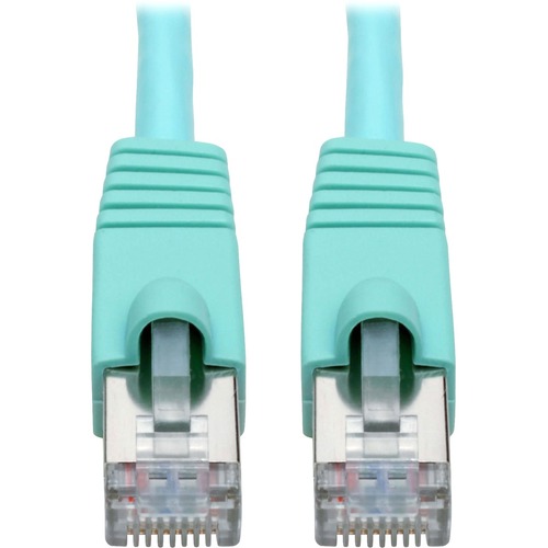Tripp Lite Cat6a Snagless Shielded STP Patch Cable 10G, PoE, Aqua M/M 20ft - 20 ft Category 6a Network Cable for Network Device, Workstation, Switch, Hub, Patch Panel, Router, Modem, VoIP Device, Surveillance Camera, Server, POS Device - First End: 1 x RJ