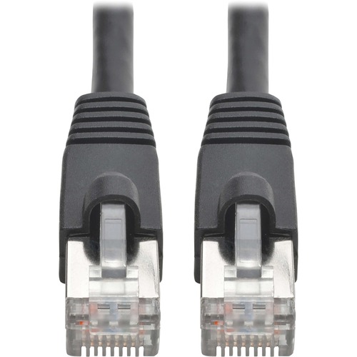 Tripp Lite Cat6a Snagless Shielded STP Patch Cable 10G, PoE Black M/M 30ft - 30 ft Category 6a Network Cable for Network Device, Workstation, Switch, Hub, Patch Panel, Router, Modem, VoIP Device, Surveillance Camera, Server, POS Device - First End: 1 x RJ