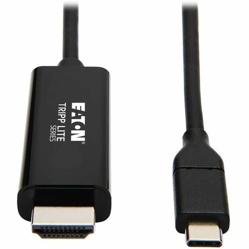 Tripp Lite USB C to HDMI Adapter Cable USB 3.1 Gen 1 4K M/M USB-C Black 3ft - 3 ft HDMI/Thunderbolt 3 A/V Cable for Smartphone, Projector, Chromebook, Notebook, Monitor, Tablet, Audio/Video Device, MacBook, HDTV, Gaming Console, Blu-ray Player - First End