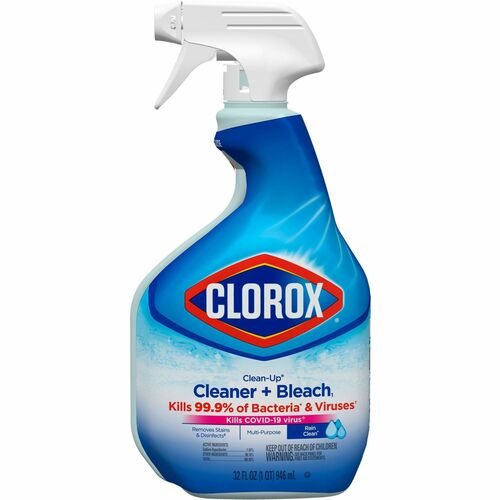 Clorox Clean-Up All Purpose Cleaner with Bleach - For Multipurpose - 32 fl oz (1 quart) - Rain Clean Scent - 1 Each - Deodorize, Disinfectant, Easy to Use - Multi